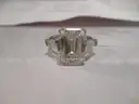 Platinum Ring w/ 6.01 Carat Emerald Cut Lab-Grown Diamond W/ IGI Report