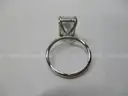 5.90 carat Emerald Cut Lab Grown Diamond On Platinum Setting Size 6.5