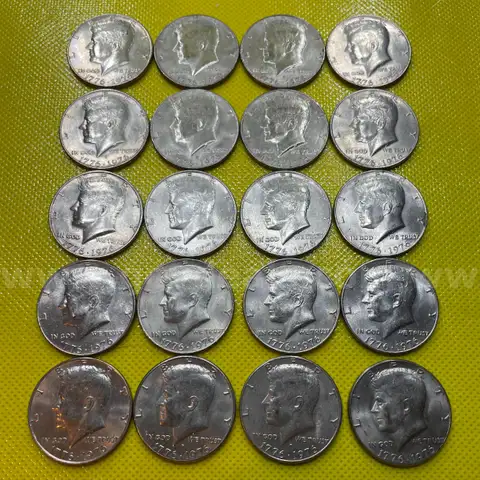 (20) 1776-1976 BICENTENNIAL CIRCULATED CLAD KENNEDY HALF DOLLARS FAST FREE SHIPPING (USA ONLY) L1