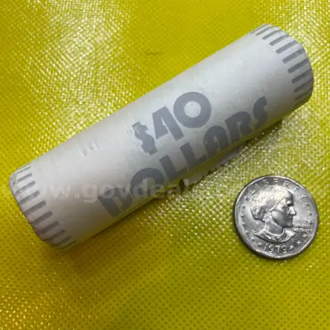 UNCIRCULATED 1979D SUSAN B ANTHONY DOLLARS T/T $40 JUMBO BANK ROLL + FREE COIN FREE SHIPPING (USA ONLY)