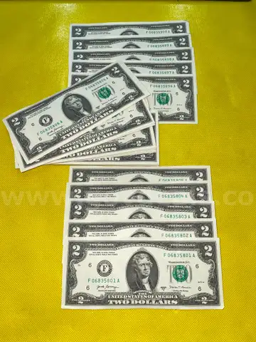 100 CRISP 2017A UNCIRCULATED $2 DOLLAR BILLS IN SEQUENTIAL ORDER FREE SHIPPING (USA ONLY)