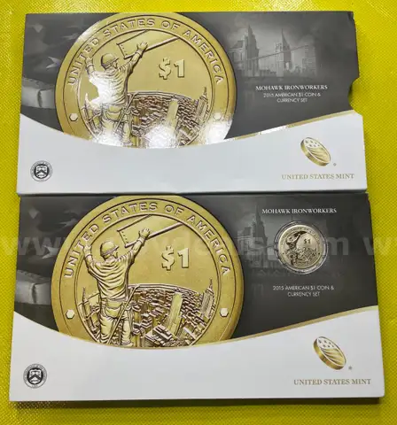 2015 MOHAWK IRONWORKERS COIN &#x26; CURRENCY SET FREE SHIPPING (USA ONLY)