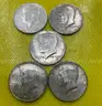 (5) 1964 90% SILVER  KENNEDY HALF DOLLARS FREE SHIPPING (USA ONLY) L2
