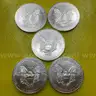 (5) 2011 GENUINE AMERICAN SILVER EAGLE 1OZ ASE DOLLARS FRESH FROM ESTATE SALE FREE SHIPPING (USA ONLY)