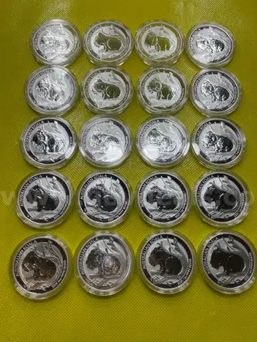 2021 GENUINE AUSTRALIA KOALA SILVER 1OZ 9999 PURE (20) COIN SET UNCIRCULATED (FREE SHIPPING) U.S.A. ONLY