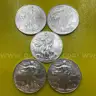 (5) 2011 GENUINE AMERICAN SILVER EAGLE 1OZ ASE DOLLARS FRESH FROM ESTATE SALE FREE SHIPPING (USA ONLY)