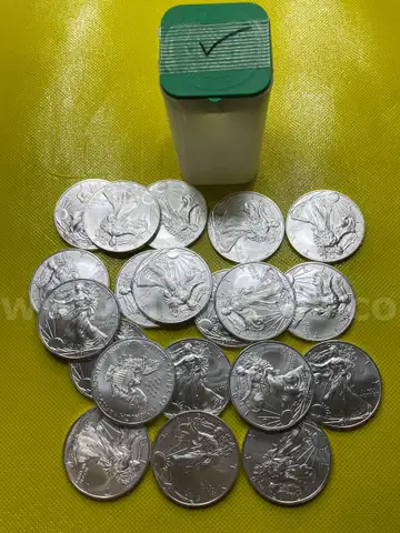 2011 GENUINE AMERICAN SILVER EAGLE (20) COIN ROLL UNCIRCULATED ASE (FREE SHIPPING) U.S.A. ONLY