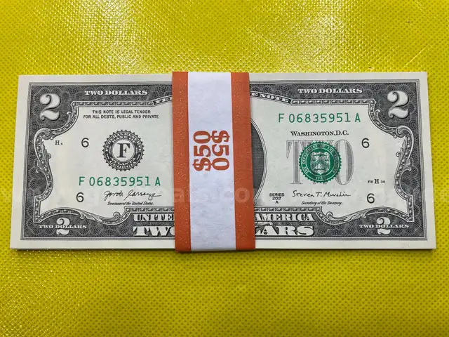 (25) CRISP 2017A UNCIRCULATED $2 DOLLAR BILLS IN SEQUENTIAL ORDER FREE SHIPPING (USA ONLY) L3