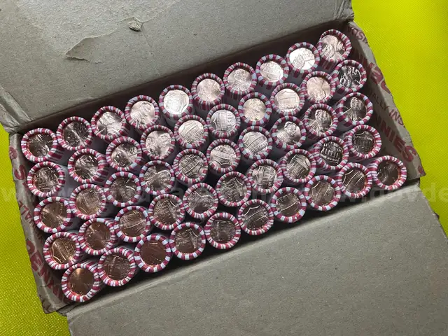 11/12/25 LAST MINTED 2025P LINCOLN PENNIES FULL 50 ROLL NF STRING & SON BOX FREE SHIPPING (USA ONLY)