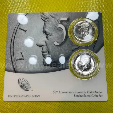 2014 P&D KENNEDY HALF DOLLAR 50TH ANNIVERSARY UNCIRCULATED COIN SET FREE SHIPPING (USA ONLY)