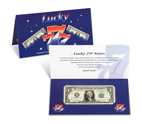$1 LUCKY 777 NOTE SET GENUINE U.S. ISSUED SEALED &#x26; UNCIRCULATED FREE SHIPPING (USA ONLY)