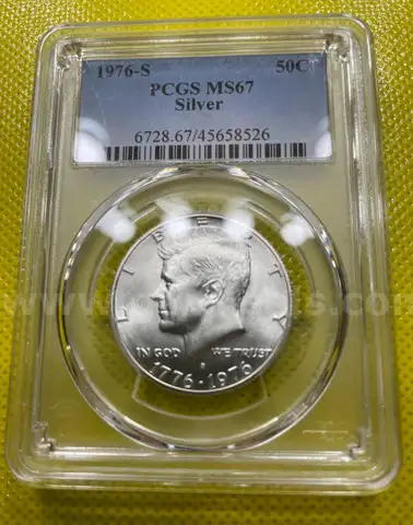 GORGEOUS 1776-1976S PCGS MS67 40% SILVER  KENNEDY HALF DOLLAR FREE SHIPPING (USA ONLY) L1