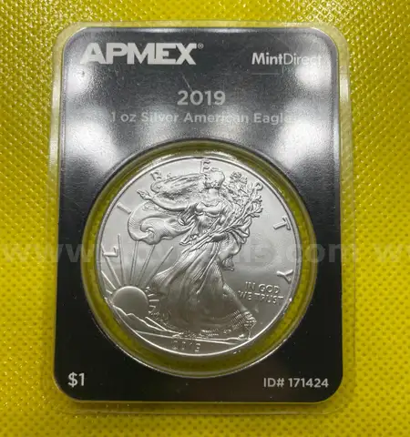 2019 UNCIRCULATED AMERICAN SILVER EAGLE APMEX MINT DIRECT 1OZ ASE DOLLAR FREE SHIPPING (USA ONLY)