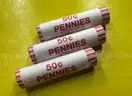 LAST YEAR !! 2025 P LINCOLN CENTS PENNIES FULL 3 (50) ROLL SET UNCIRCULATED FREE SHIPPING (USA ONLY)
