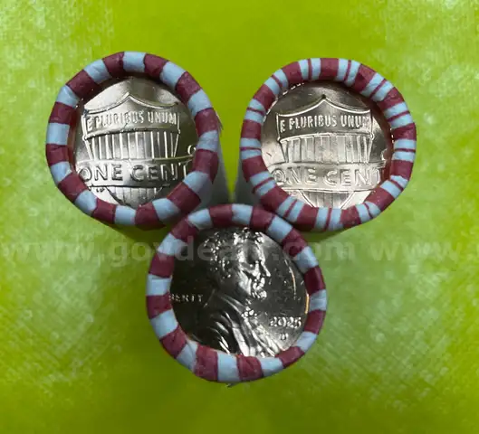 FINAL YEAR !! 2025 D LINCOLN CENTS PENNIES FULL 3 (50) ROLL SET UNCIRCULATED FREE SHIPPING (USA ONLY)