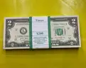 (100) CRISP 2017A UNCIRCULATED SAN FRANCISCO $2 DOLLAR BILLS IN SEQUENTIAL ORDER FREE SHIPPING (USA ONLY) L4