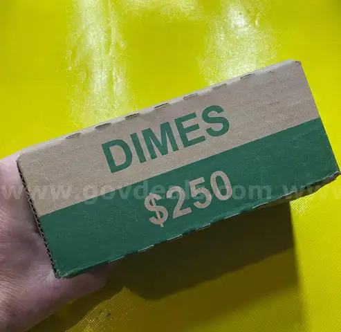 FULL 50 ROLL SEALED LOOMIS BOX ROOSEVELT DIME UNSEARCHED FREE SHIPPING (USA ONLY)