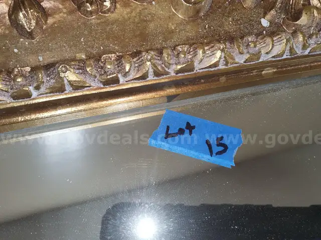 Lot 15. 2' X 4' gilded mirror