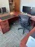Office Desk and Matching Shelf (Lot of 2 Pieces)