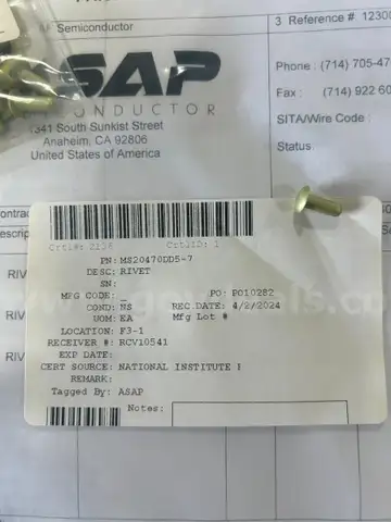 RIVET, SOLID UNIVERSAL HEAD, 2024-T4