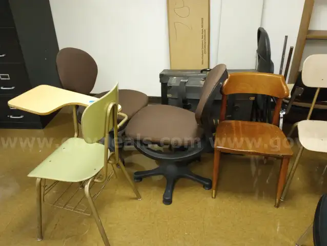 Group of different types of chairs