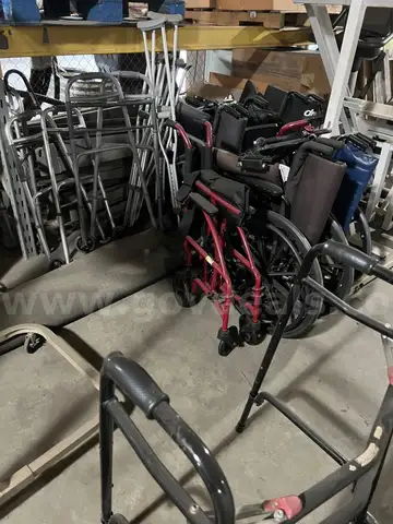 Lot of Wheelchairs, Walkers, Crutches