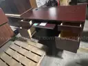 Wood Desk with 4 drawers