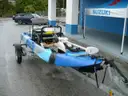 2024 Kamu Kayak with Mini Kota Trolling Motor and Trailer, Lithium Battery