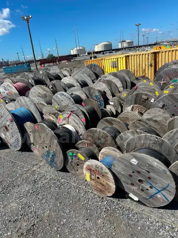 Cable Reels, 1PR to 16PR, 350 to 750 KCMIL, 1 to 16 AWG, Qty 148 Partial Reels