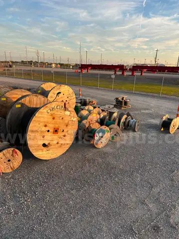 Cable Reels, 1PR to 8PR, 1 to 22AWG, Qty 112 Partial Reels, Approx 30,383 Ft