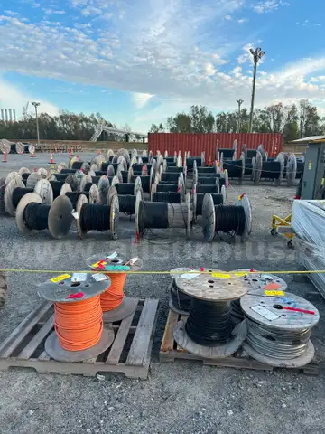 Cable Reels, Fiber Wire, 4SME to 72SME, 12MM, Qty 88 Partial Reels, Approx 44,783 Ft