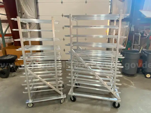 Mobile Can Storage Racks, Lot of 2