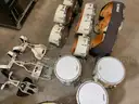 Assorted Yamaha Drums, Pearl Drums and Carriers
