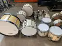 Assorted Yamaha Drums, Pearl Drums and Carriers