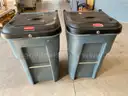 Rubbermaid Confidential Document Container, FG9W1088GRAY (Lot of 2)