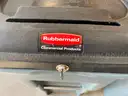 Rubbermaid Confidential Document Container, FG9W1088GRAY (Lot of 2)