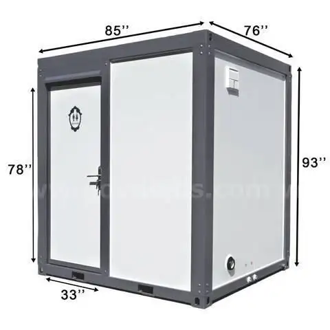 Portable Restroom w/ Shower, Mobile Toilet