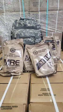 2 Sets of ACU Assault Pack with 12 MRE Military Meals Ready To Eat