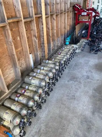 Lot of SCBA Expired Tanks, Air Packs and Masks