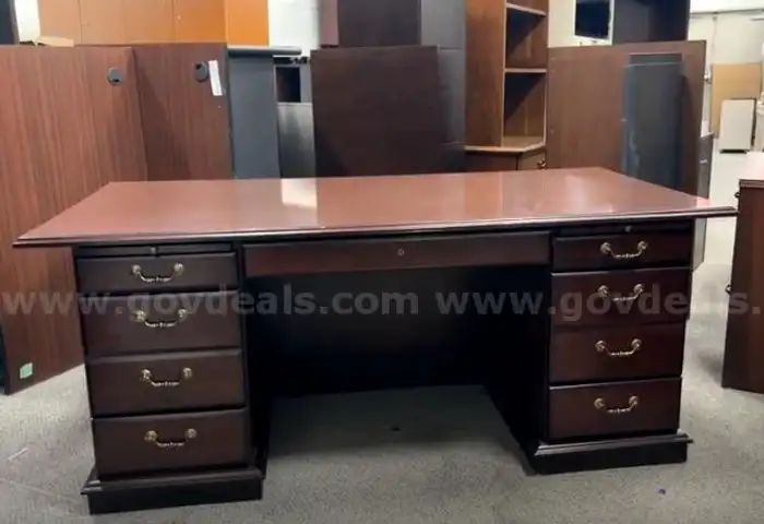 Cherrywood double Pedestal Executive Desk