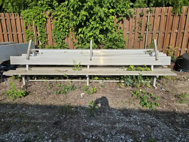 Lot of Square Leg Aluminum Dugout Benches (Qty 6)