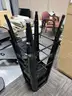 Lot of Office furniture bundle: under-desk storage, cabinet, stools &#x26; tables