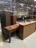 Lot of desks, tables, shelves