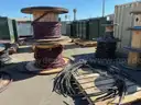 20+ pallets of chopped scrap, 19+ reels of coiled scrap, 3 steel tilt dump bins