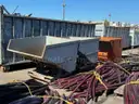 20+ pallets of chopped scrap, 19+ reels of coiled scrap, 3 steel tilt dump bins