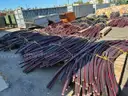 20+ pallets of chopped scrap, 19+ reels of coiled scrap, 3 steel tilt dump bins