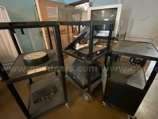 Lot of (3) Carts w/ TVs