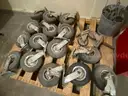 Lot of Hardwood &#x26; Casters w/ Wheels