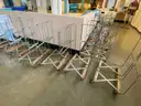 Pallet of Laundry Chemicals w/ Dispenser &#x26; (11) Double Linen Carts