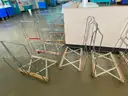 Pallet of Laundry Chemicals w/ Dispenser &#x26; (11) Double Linen Carts